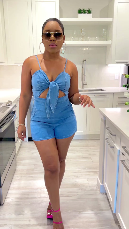 NOVA SOFT DENIM ROMPER